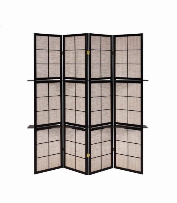 Iggy - 4-Panel Room Divider Folding Shoji Screen - Cappuccino Sale