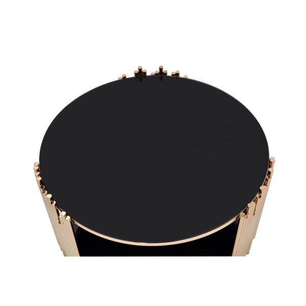 Tanquin - Coffee Table - Gold & Black Glass Sale