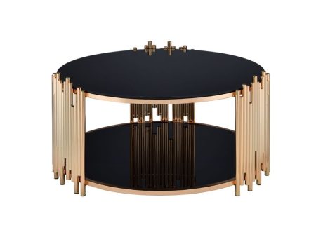 Tanquin - Coffee Table - Gold & Black Glass Sale