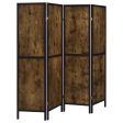 Deepika - 4-Panel Room Divider Folding Screen - Rustic Nutmeg Supply