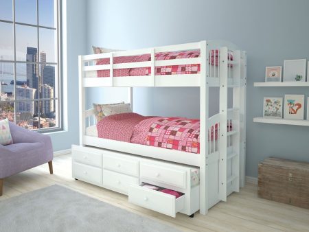 Micah - Bunk Bed & Trundle w 3 Drw Discount