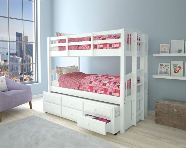 Micah - Bunk Bed & Trundle w 3 Drw Discount