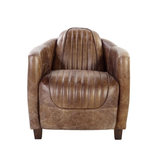 Brancaster - Chair - Retro Brown Top Grain Leather & Aluminum Cheap