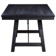 Newport - Rectangular Wood Trestle Dining Table - Black Discount