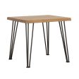 Zander - Square Wood Top Coffee Table - Natural Brown Hot on Sale