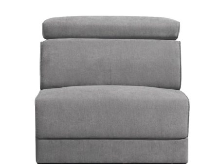 Alwin - Armless Chair - Dark Gray Fabric Hot on Sale