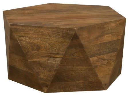 Zalika - Hexagonal Solid Mango Wood Coffee Table - Natural Supply