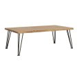 Zander - Rectangular Wood Top Coffee Table - Natural Brown on Sale