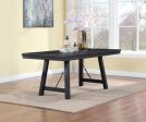 Newport - Rectangular Wood Trestle Dining Table - Black Discount