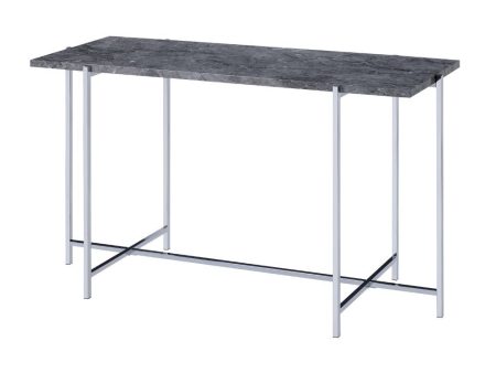 Adelae - Accent Table - Faux Marble & Chrome Hot on Sale