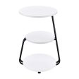 Hilly - 3-Tier Round Accent Side Table - White And Black For Cheap