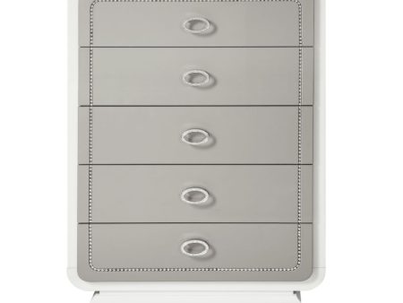 Allendale - Chest - Ivory & Latte High Gloss Online Sale