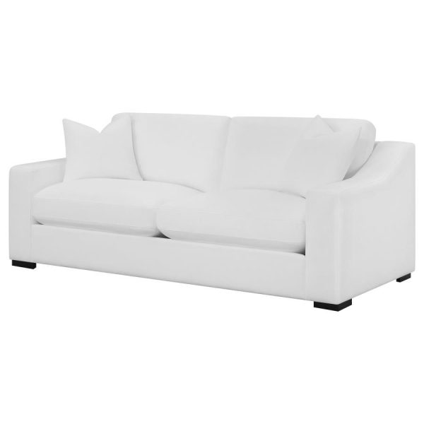 Ashlyn - Upholstered Sloped Arm Sofa - White Online Hot Sale