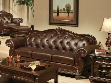 Anondale - Sofa - Espresso Top Grain Leather Match Online Hot Sale