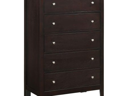 Carlton - 5-Drawer Bedroom Chest - Cappuccino Online Hot Sale