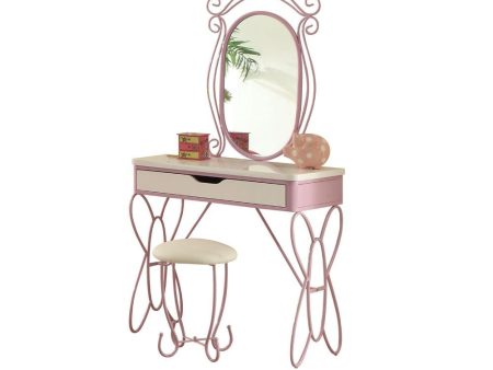 Priya II - Vanity Desk - White & Light Purple For Sale