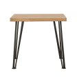 Zander - Square Wood Top Coffee Table - Natural Brown Hot on Sale