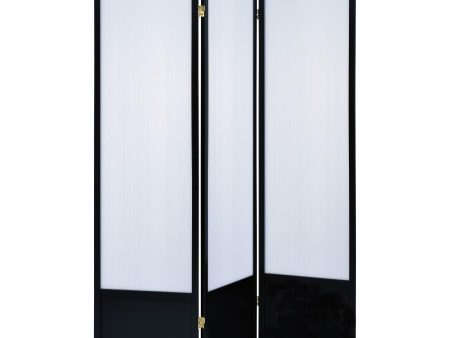 Calix - 3-Panel Room Divider Folding Shoji Screen - Black Supply