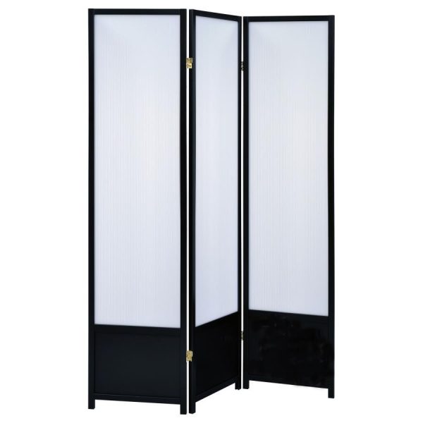 Calix - 3-Panel Room Divider Folding Shoji Screen - Black Supply