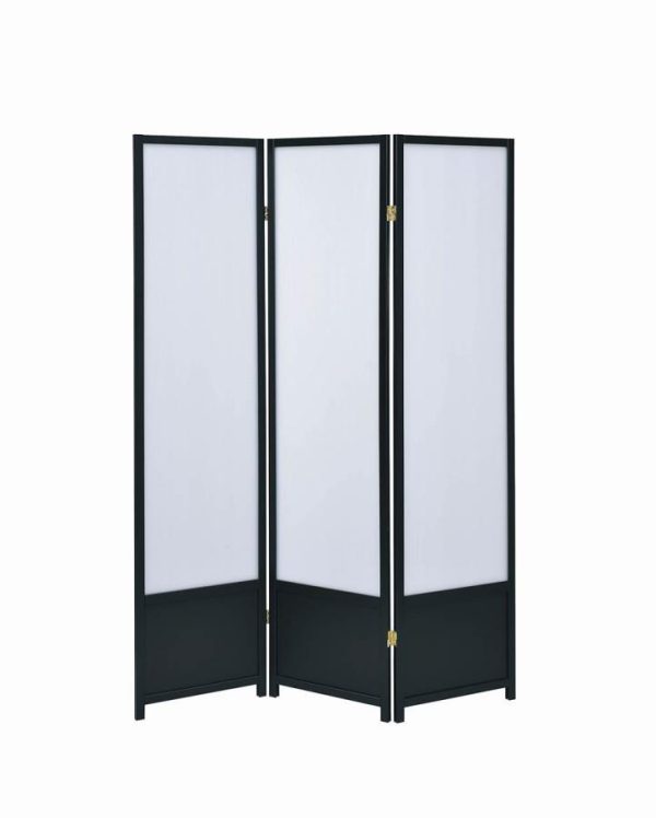 Calix - 3-Panel Room Divider Folding Shoji Screen - Black Supply