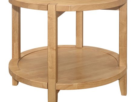 Camillo - Round Solid Wood Side End Table - Maple Cheap