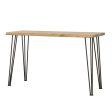 Zander - Solid Wood Top Console Table - Natural And Matte Black Online