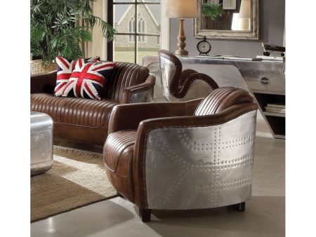 Brancaster - Chair - Retro Brown Top Grain Leather & Aluminum Cheap