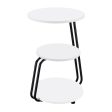 Hilly - 3-Tier Round Accent Side Table - White And Black For Cheap