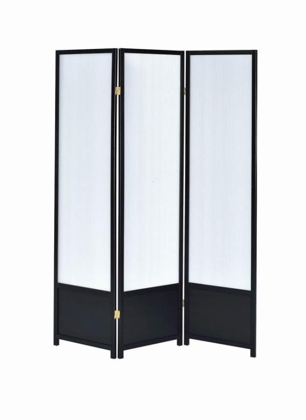 Calix - 3-Panel Room Divider Folding Shoji Screen - Black Supply