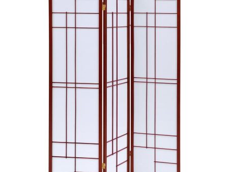 Katerina - 3-Panel Room Divider Folding Shoji Screen - Cherry Supply