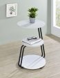 Hilly - 3-Tier Round Accent Side Table - White And Black For Cheap