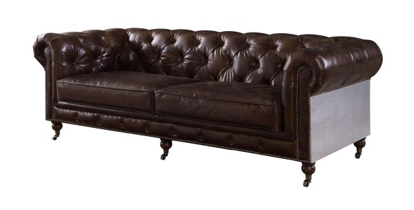 Aberdeen - Sofa - Vintage Brown Top Grain Leather Online now