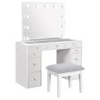 Regina - Makeup Vanity Table Set With Lighting - White For Discount