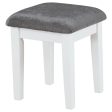 Elijah - Vanity Set With Lighting & Stool - White And Dark Gray Discount