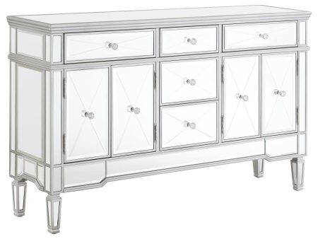 Duchess - 5-Drawer Mirrored Storage Accent Cabinet - Silver Online Sale