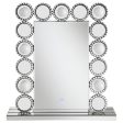 Aghes - Vanity Mirror With Lighting - Silver For Discount