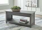 Freedan - Grayish Brown - 3 Pc. - Coffee Table, 2 End Tables For Cheap