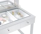 Umbridge - 3-Drawer Vanity Set With Lighting - Chrome And White Online now