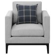 Apperson - Upholstered Track Arm Accent Chair - Light Gray Supply