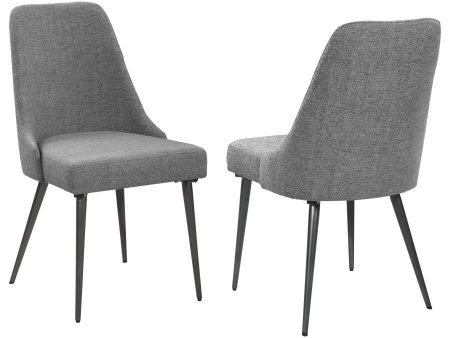 Alan - Fabric Upholstered Dining Side Chair (Set of 2) - Gray Sale