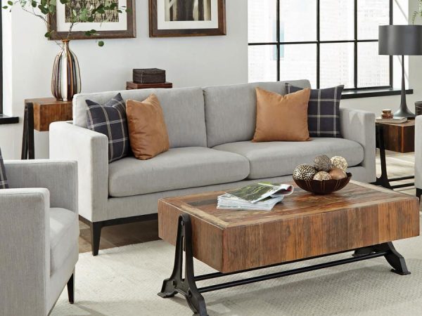 Apperson - Upholstered Track Arm Sofa - Light Gray Online Hot Sale