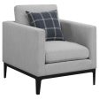 Apperson - Upholstered Track Arm Accent Chair - Light Gray Supply