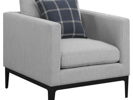 Apperson - Upholstered Track Arm Accent Chair - Light Gray Supply