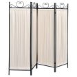 Dove - 4-Panel Room Divider Folding Shoji Screen - Beige Online now