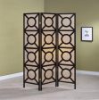 Vulcan - 3 Panel Room Divider Folding Shoji Screen - Cappuccino Cheap