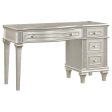 Evangeline - 4-Drawer Vanity Set With Stool - Silver Oak Fashion