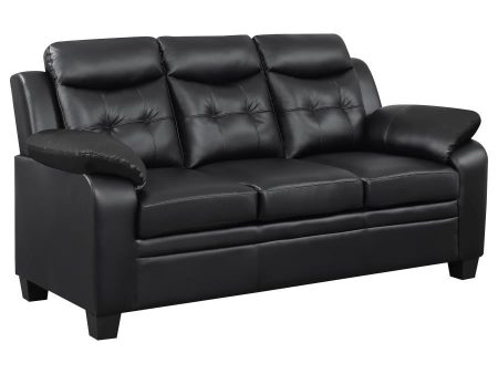 Finley - Upholstered Padded Arm Tufted Sofa - Black Online