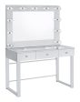 Umbridge - 3-Drawer Vanity Set With Lighting - Chrome And White Online now