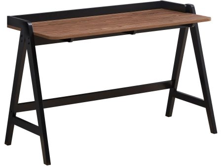 Raul - Writing Desk With USB Ports - Walnut And Black on Sale