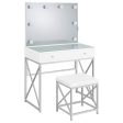 Eliza - Vanity Set With Lighting & Stool - White And Chrome Cheap